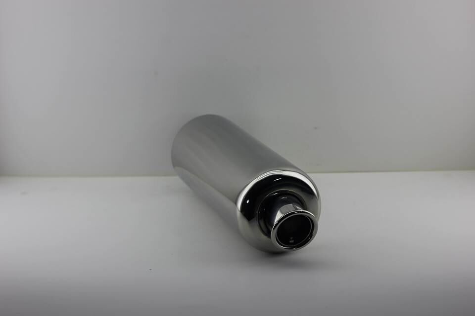 Motosiklet egzoz susturucusu kısa krom slincerli kapaklı