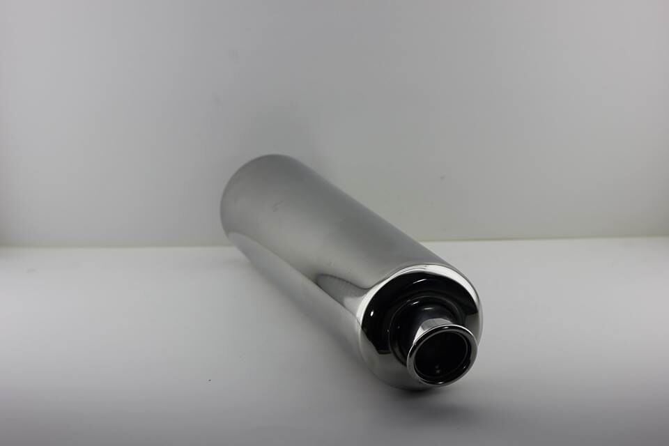 Motosiklet egzoz susturucusu uzun krom slincerli kapaklı