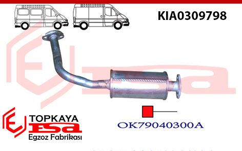 Kia Besta 2.2 Ön Boru Susturucu 1992 > 1999