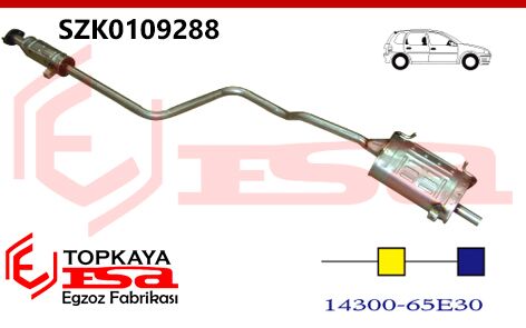 Suzuki Swıft 1.0 / 1.3İ Arka Orta Susturucu Hb 1988 > 2005