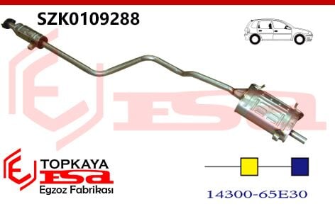 Suzuki Swıft 1.0 / 1.3İ Arka Orta Susturucu Hb 1988 > 2005
