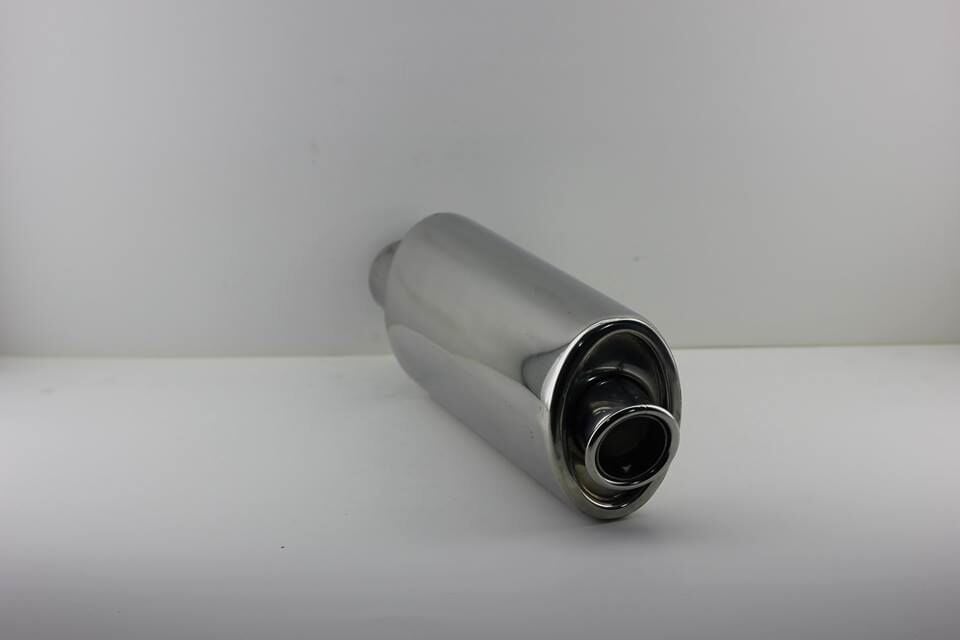 Motosiklet egzoz susturucusu kısa krom slincerli kapaklı