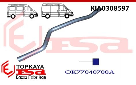 Kia Besta 2.2 Çıkış Borusu 1992 > 1995