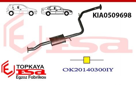 Kia Sephia 1.6İ Orta Susturucu Borulu 1992 > 1995
