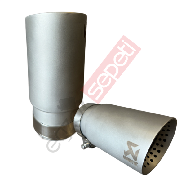 Akrapoviç Mat Krom Egzoz Ucu Sol Ve Sağ Takım 76 MM İthal Ürün