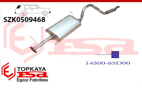 Suzuki Grand Vitara Arka Susturucu Borulu 2.0İ / 2.5İ 4X4 1998 > 2005