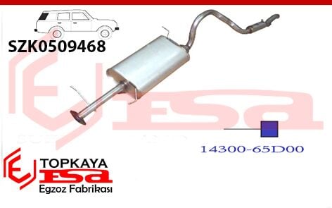 Suzuki Grand Vitara Arka Susturucu Borulu 2.0İ / 2.5İ 4X4 1998 > 2005