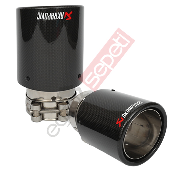 Akrapoviç Karbon Egzoz Ucu Sağ Ve Sol Takım 90 MM Parlak Gerçek Karbon Malzeme İthal Ürün