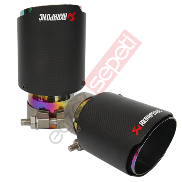 Akrapoviç Karbon Egzoz Ucu Sağ Ve Sol Takım 90 MM Mat Yanık Gerçek Karbon Malzeme İthal Ürün