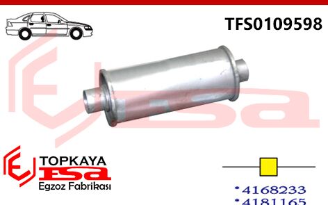 Fiat / Tofaş Murat 124 Orta Susturucu 1.3 1969 > 1990