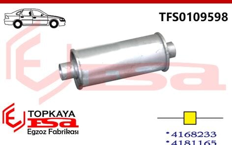Fiat / Tofaş Murat 124 Orta Susturucu 1.3 1969 > 1990