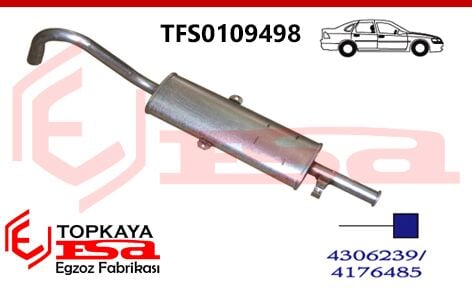 Fiat / Tofaş Murat 124 Serçe Arka Susturucu Borulu 1969 > 1984 > 1990