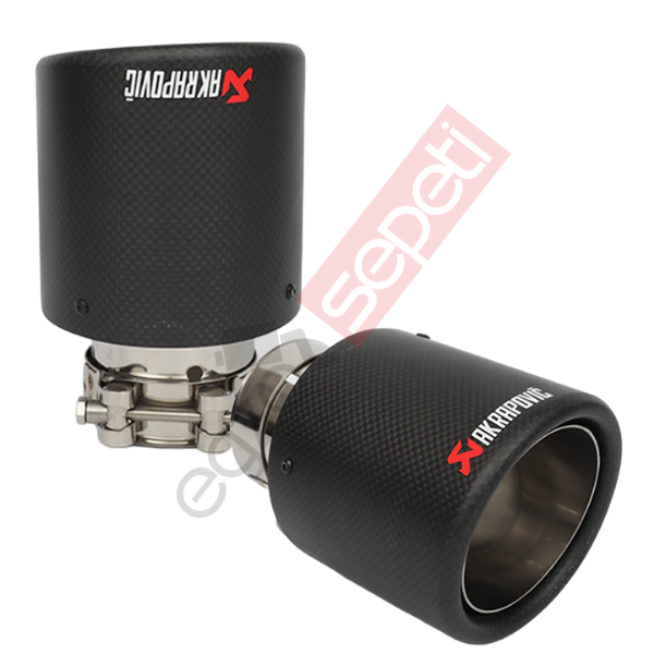 Akrapoviç Karbon Egzoz Ucu Sağ Ve Sol Takım 100 MM Mat Dudaklı Gerçek Karbon Malzeme İthal Ürün