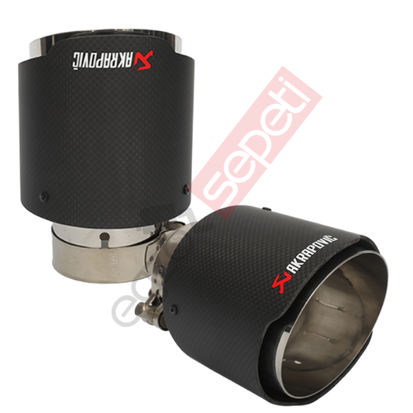 Akrapoviç Karbon Egzoz Ucu Sağ Ve Sol Takım 100 MM Mat Gerçek Karbon Malzeme İthal Ürün