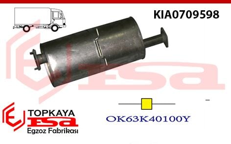 Kia Bongo K-2500 Orta Susturucu 2001 > 2003