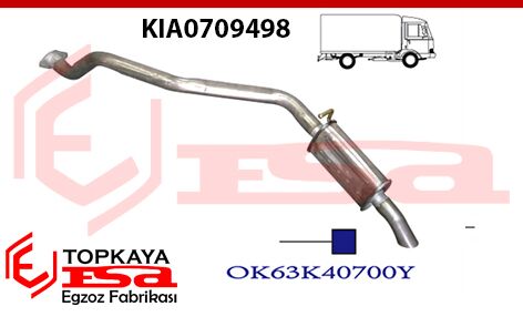 Kia Bongo K-2500 Arka Susturucu Borulu 2001 > 2003