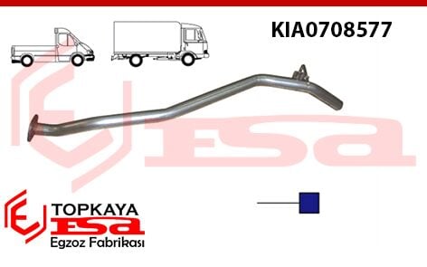 Kia Bongo 2.7 D 2004 > .. Kamyonet Çıkış Borusu