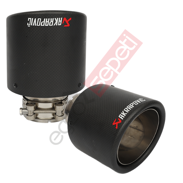 Akrapoviç Karbon Egzoz Ucu Sağ Ve Sol Takım 114 MM Mat Gerçek Karbon Malzeme İthal Ürün