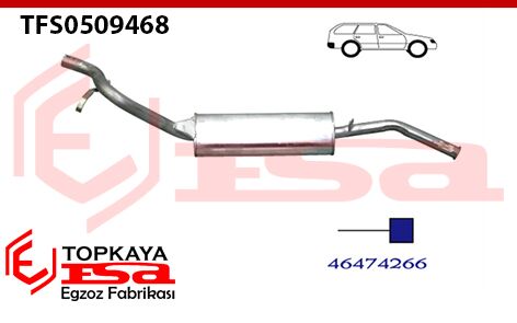Tofaş / Fiat Kartal Slx Lpg Arka Susturucu Borulu 1998 > 2000