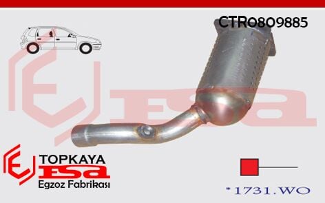 Peugeot 107 1.4İ 2004 > 2006 Katalitik Konvertör Euro 4 2002 > …