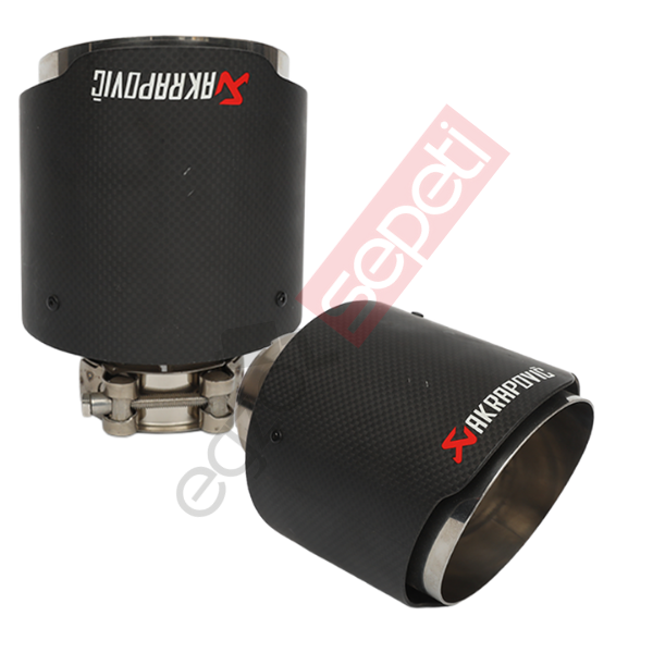 Akrapoviç Karbon Egzoz Ucu Sağ Ve Sol Takım 114 MM Mat Gerçek Karbon Malzeme İthal Ürün