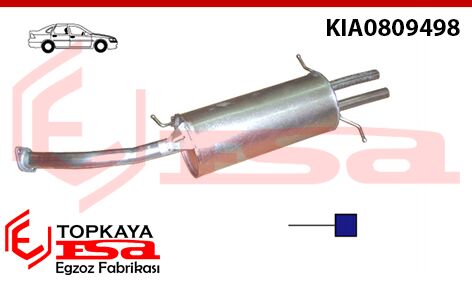 Kia Calarus 2.0 Arka Susturucu Borulu 1996 > 1998