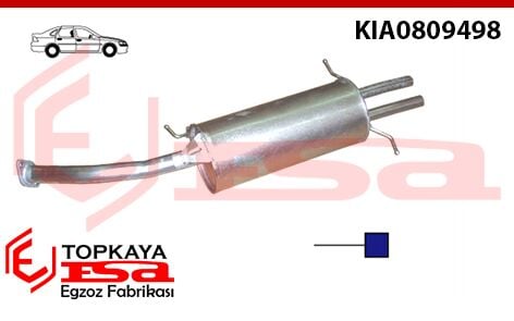 Kia Calarus 2.0 Arka Susturucu Borulu 1996 > 1998
