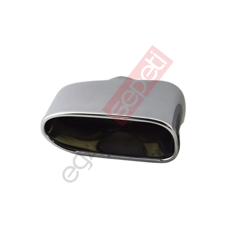 Krom Egzoz Ucu Sol Taraf 304 Kalite Dikdörtgen Çap Ölçüsü  75x175mm