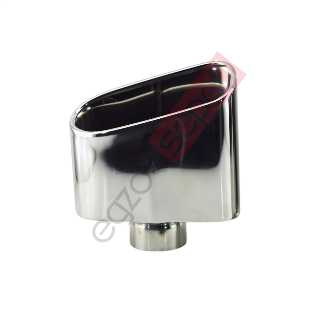 Krom Egzoz Ucu Sol Taraf 304 Kalite Dikdörtgen Çap Ölçüsü  75x175mm