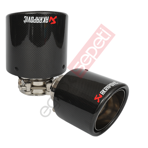 Akrapoviç Karbon Egzoz Ucu Sağ Ve Sol Takım 114 MM Parlak Dudaklı Gerçek Karbon Malzeme İthal Ürün