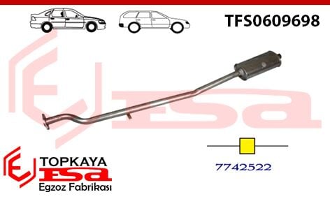 Tofaş / Fiat Slx Orta Susturucu Borulu 1993 > 1998