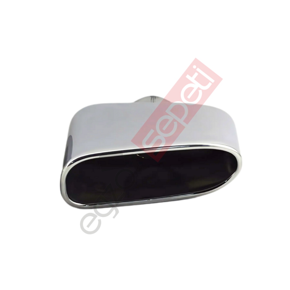 Krom Egzoz Ucu Sag 304 Kalite Dikdörtgen Çap Ölçüsü 7.5X17 Cm