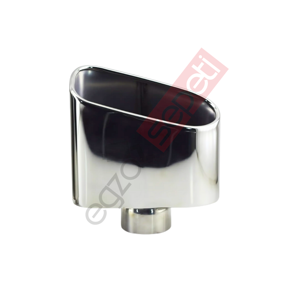 Krom Egzoz Ucu Sag Taraf 304 Kalite Dikdörtgen Çap Ölçüsü  75x175mm