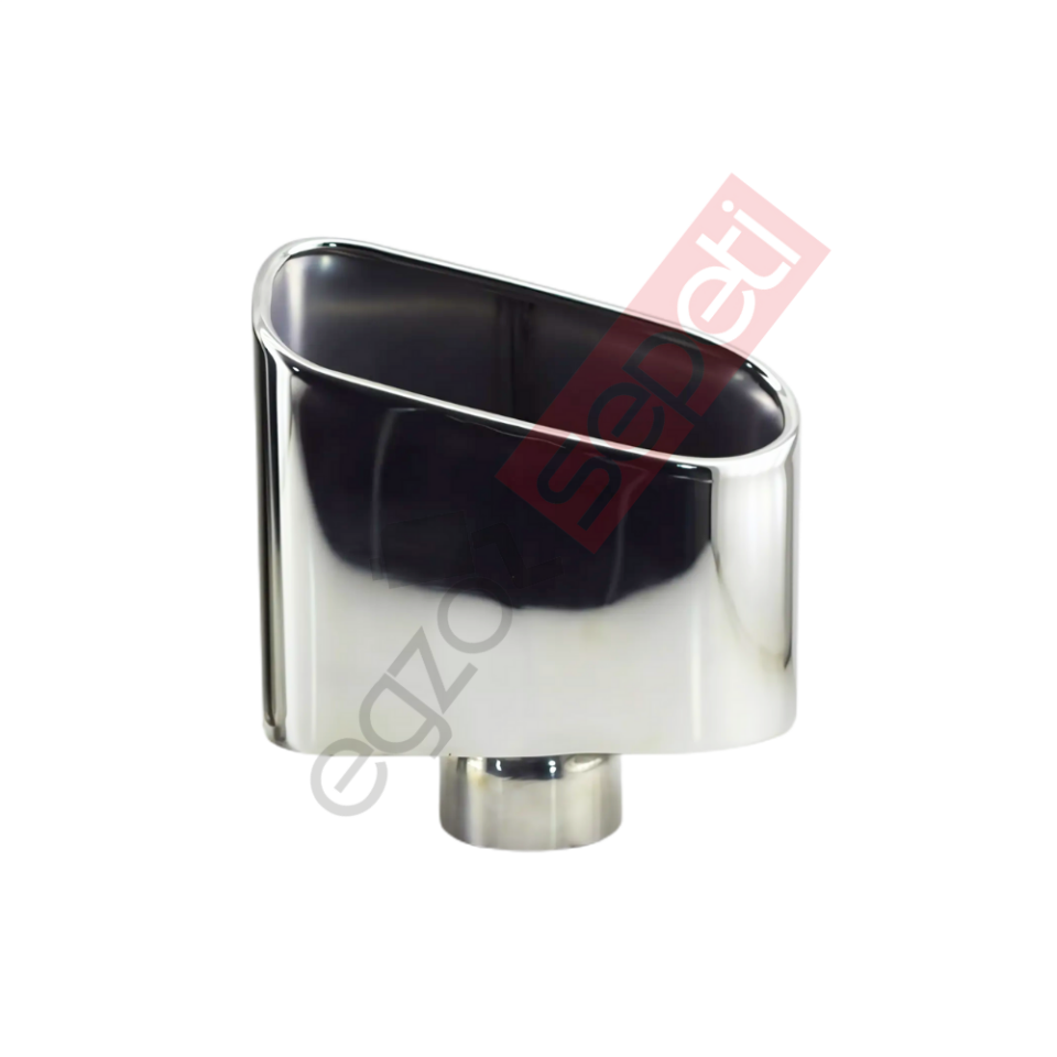 Krom Egzoz Ucu Sag Taraf 304 Kalite Dikdörtgen Çap Ölçüsü  75x175mm