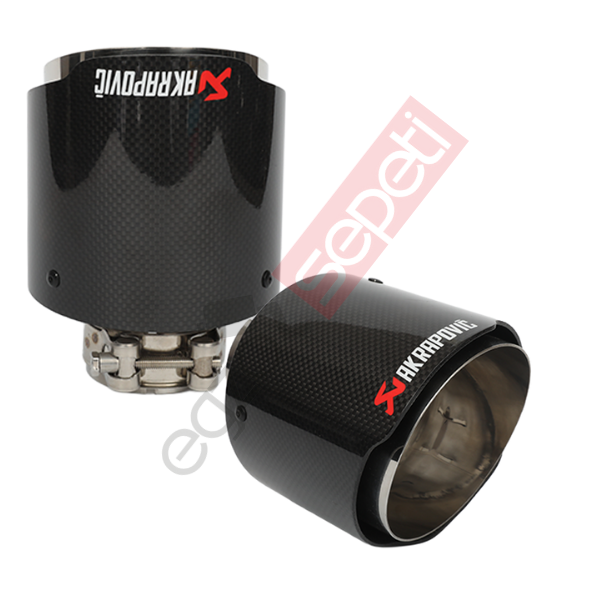 Akrapoviç Karbon Egzoz Ucu Sol Ve Sağ Takım 114 MM Parlak Gerçek Karbon Malzeme İthal Ürün
