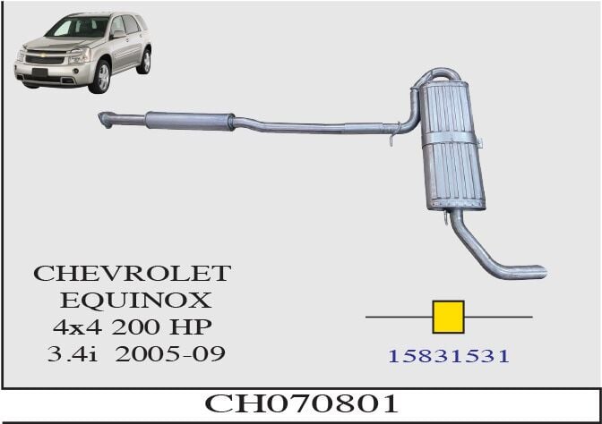 Chevrolet Equinox 3.4 200Hp 4X4 Arka+Orta Sust. 2005-09