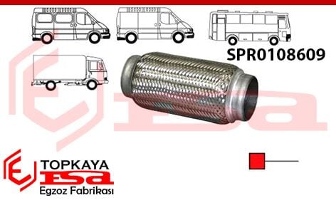 Egzoz Spriali 63 X 203 MM Bağlantılı