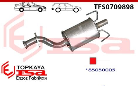 Tofaş / Fiat Slx Ie Kat Yerine Flanşlı Susturucu 1998 > ...