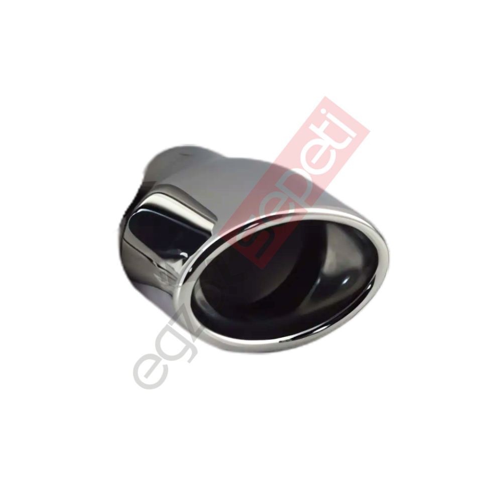 Krom Egzoz Ucu Sol Taraf 304 Kalite Oval Çap Ölçüsü 55x80 mm