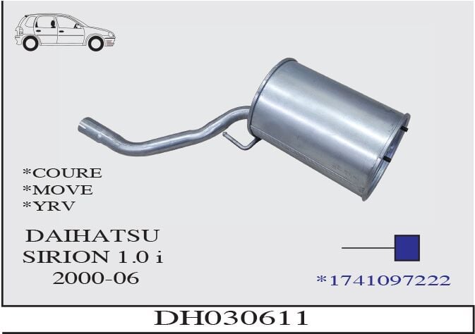 Daihatsu Sırıon 1.0İ 16V Arka Susturucu Borulu 2000-06
