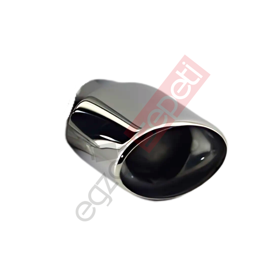 Krom Egzoz Ucu Sağ Taraf 304 Kalite Oval Çap Ölçüsü 55x80 mm