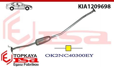 Kia Shuma 2 Orta Borulu 2003 >..