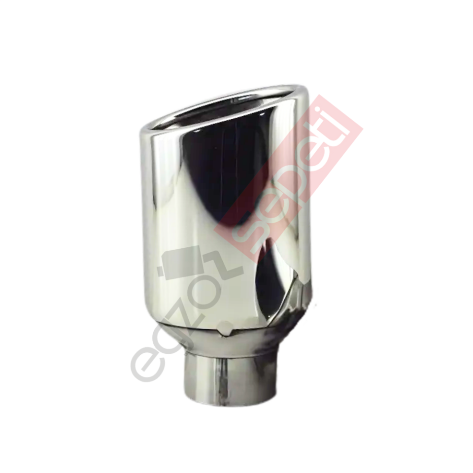 Krom Egzoz Ucu Sol 304 Kalite Oval Çap Ölçüsü 5,5X8 Cm