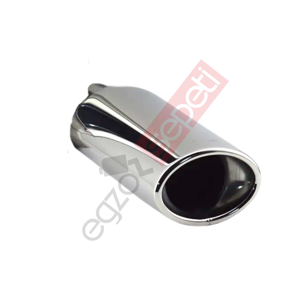 Krom Egzoz Ucu Sağ Taraf 304 Kalite Oval Çap Ölçüsü 55x80 mm