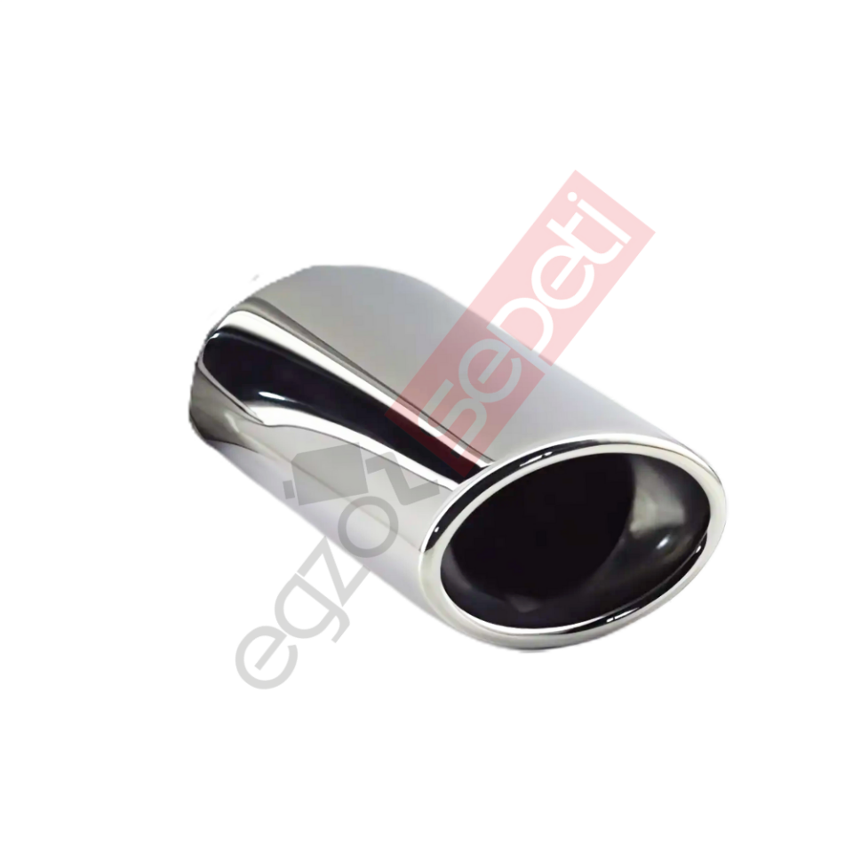 Krom Egzoz Ucu Sağ Taraf 304 Kalite Oval Çap Ölçüsü  55x80 mm