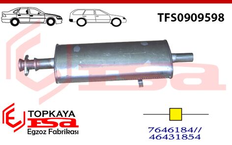Fiat Tempra Orta Susturucu 1.6 1990 > 1996