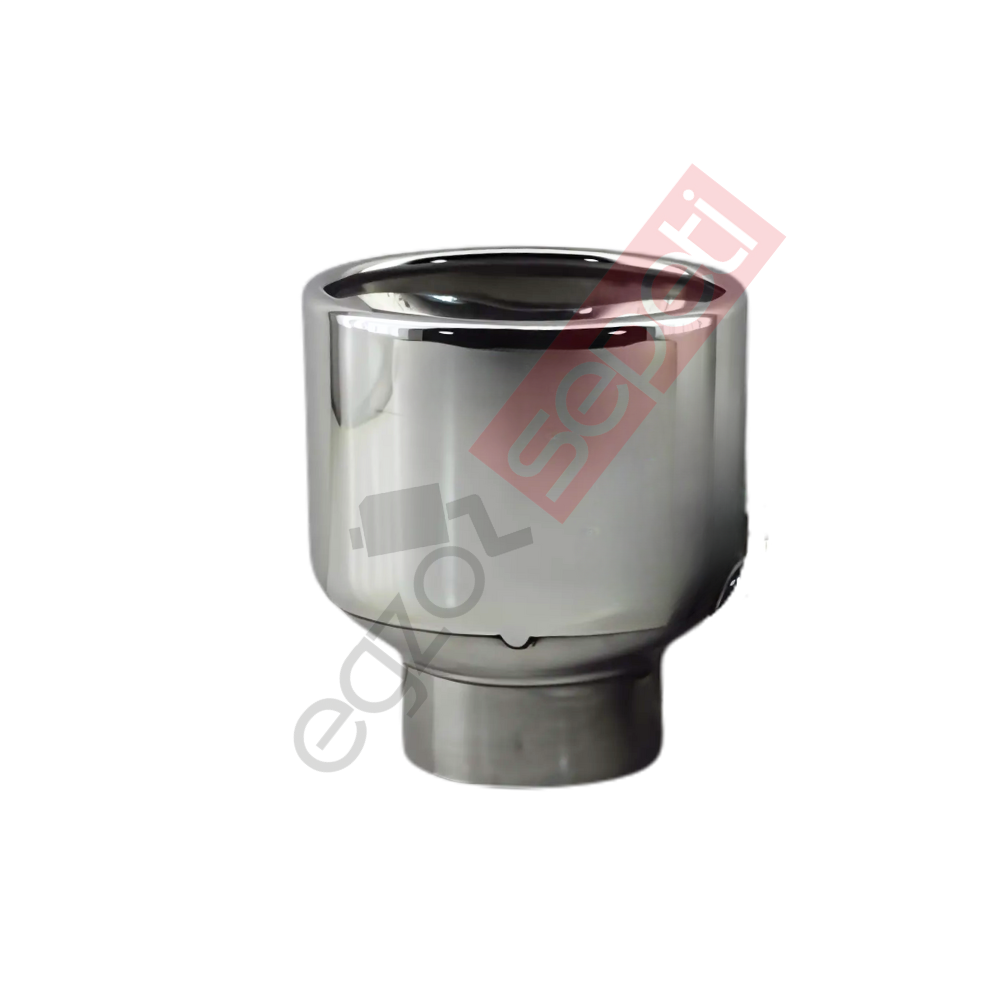 Krom Egzoz Ucu Sağ Taraf 304 Kalite Oval Çap Ölçüsü 75x100mm