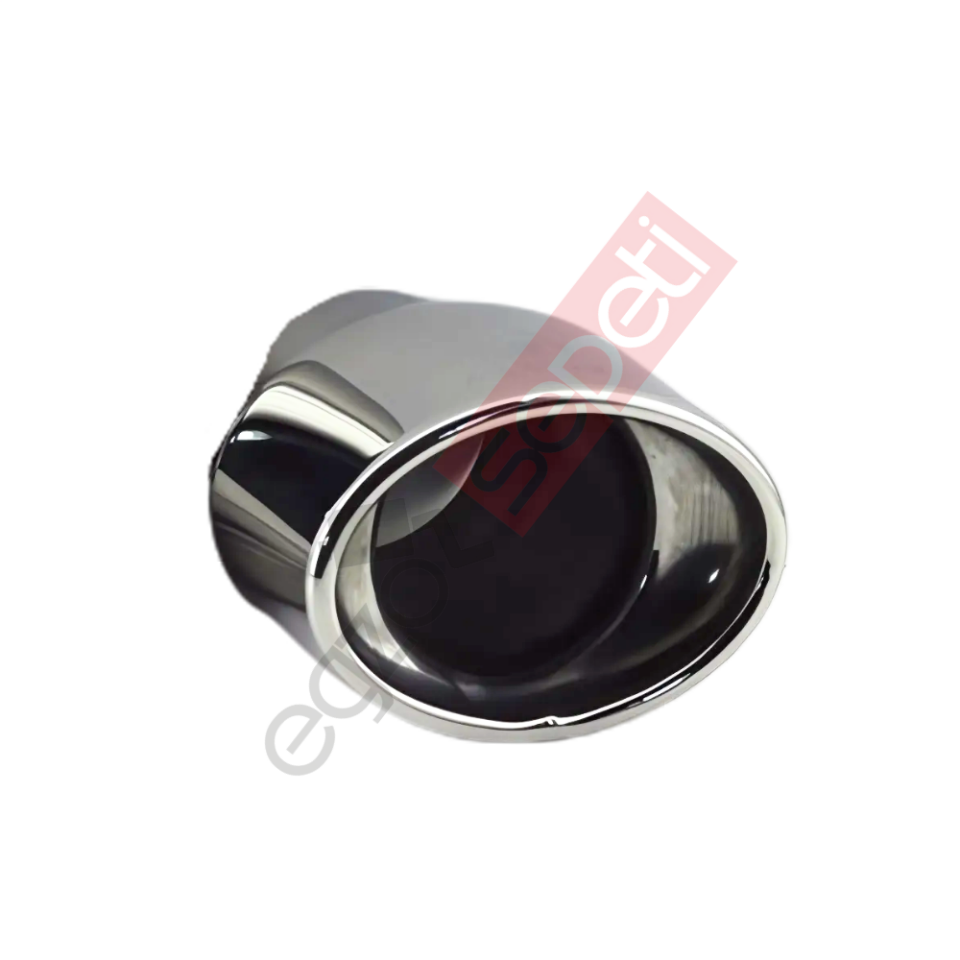 Krom Egzoz Ucu Sağ Taraf 304 Kalite Oval Çap Ölçüsü 75x100mm