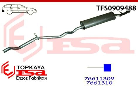 Fiat Tempra Arka Susturucu Borulu 1.6 Sw 1990 > 1996