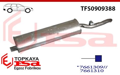 Fiat Tempra Arka Susturucu 1.6 Sw 1990 > 1996